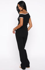 Good Things Take Time Straight Leg Pants Black