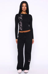 Luxurious Girl Track Pants Black