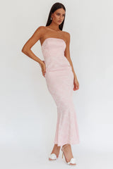 Melty Kisses Bow Back Maxi Dress Pink