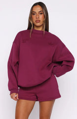 From The Archives Lexi Oversized Sweater Berry
