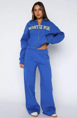 Brand New Start Wide Leg Sweatpants Electric Blue