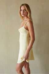 Lizzy Front Twist Tie Back Mini Dress