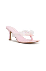 Imogen Sequin Mules Baby Pink