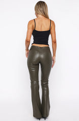 Good Luck Guaranteed Pu Pants Olive