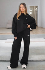Test Drive Wide Leg Sweatpants Black