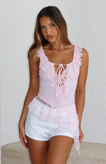 So Iconic Lace Top Baby Pink