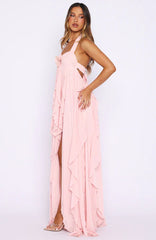 Coral Sands Mesh Maxi Dress Pink