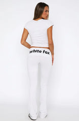 From The Archives Gigi Fold Over Flare Pants Grey Marle