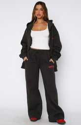 Best You've Ever Had Wide Leg Sweatpants Charcoal