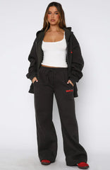 Best You've Ever Had Wide Leg Sweatpants Charcoal