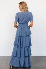 Montaigne Ruffle Maxi Dress | Whisper Blue