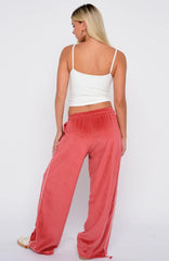 Soul Fire Velour Pants Red