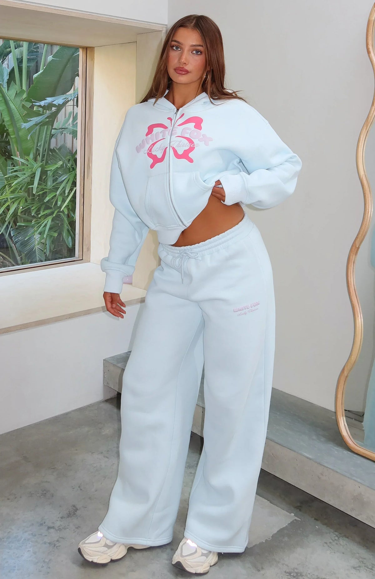 Lucky Thirteen Audrina Wide Leg Sweatpants Blue