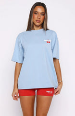 Club 14 Cassie Oversized Tee Blue