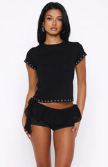 Wild Attraction Mini Shorts Black