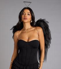 Playful Trouble Lace-Up Ruffle Romper