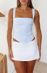 Crossed Your Mind Bustier Baby Blue