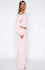 Can't Find The Words Knit Pants Pink