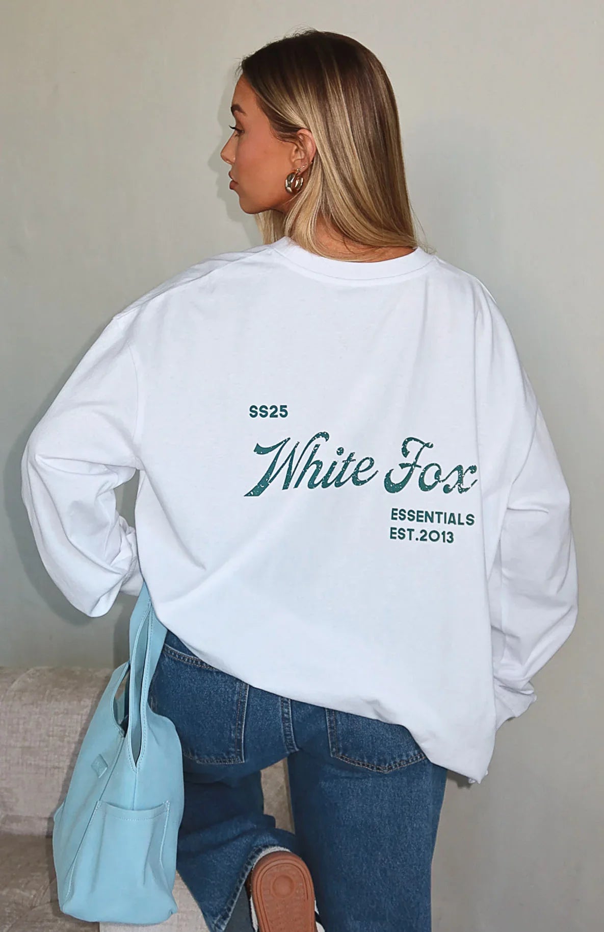 The Good Life Back Long Sleeve Tee White
