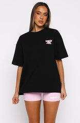 Club 14 Allie Oversized Tee Black