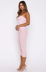 Vibe With Me Lace Capri Pants Baby Pink