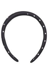 Brantley Headband Black Polka Dot