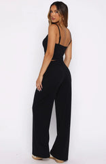 Core Strengths Wide Leg Pants Black