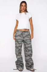 Hidden Waterfalls Cargo Pants Camo Print