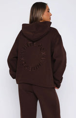 Stay Lifted Oversized Hoodie Bitter Chocolate