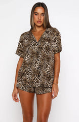 Dreamscape Printed Pyjama Set Leopard