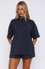 Always Shining Oversized Tee Navy
