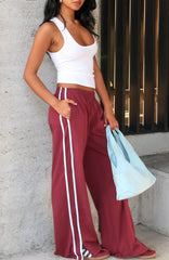 Make Me Promises Pants Burgundy