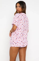 Dreamscape Printed Pyjama Set Pink Berries