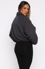 Back To Friends Jacket Charcoal