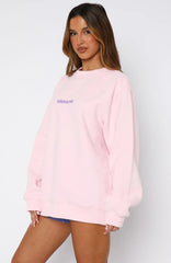Free Spirited Oversized Sweater Pink