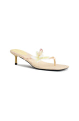 Rhea Orchid Thong Mules Lemon