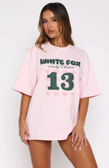 Lucky Thirteen Charise Oversized Tee Soft Pink