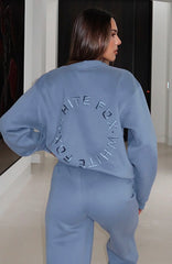 Stay Lifted Oversized Sweater Ocean