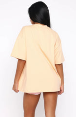 In With The New Oversized Tee Peach