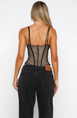 Barely Even Friends Bustier Black