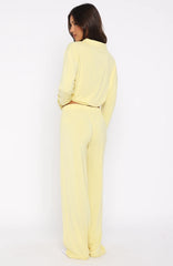 Pillow Talk Long Sleeve Pyjama Set Lemon
