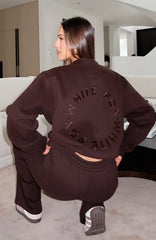 Stay Lifted Oversized Sweater Bitter Chocolate