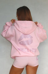 Celebrating Love Zip Front Hoodie Pink
