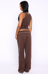 Don't Need Anyone Track Pants Chocolate