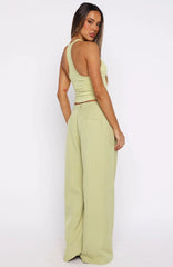 Figuring Out Feelings Pants Chartreuse