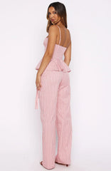 Tempt Me Not Pants Pink Stripe