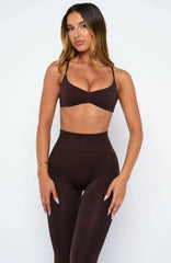 Rush Seamless Sports Bra Dark Chocolate