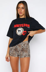 11th Street She's So Lucky Bike Shorts Leopard Splice