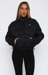Summit Zip Through Puffer Black