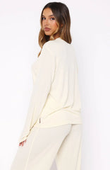 Wish Upon A Star Pyjama Long Sleeve Top Off White